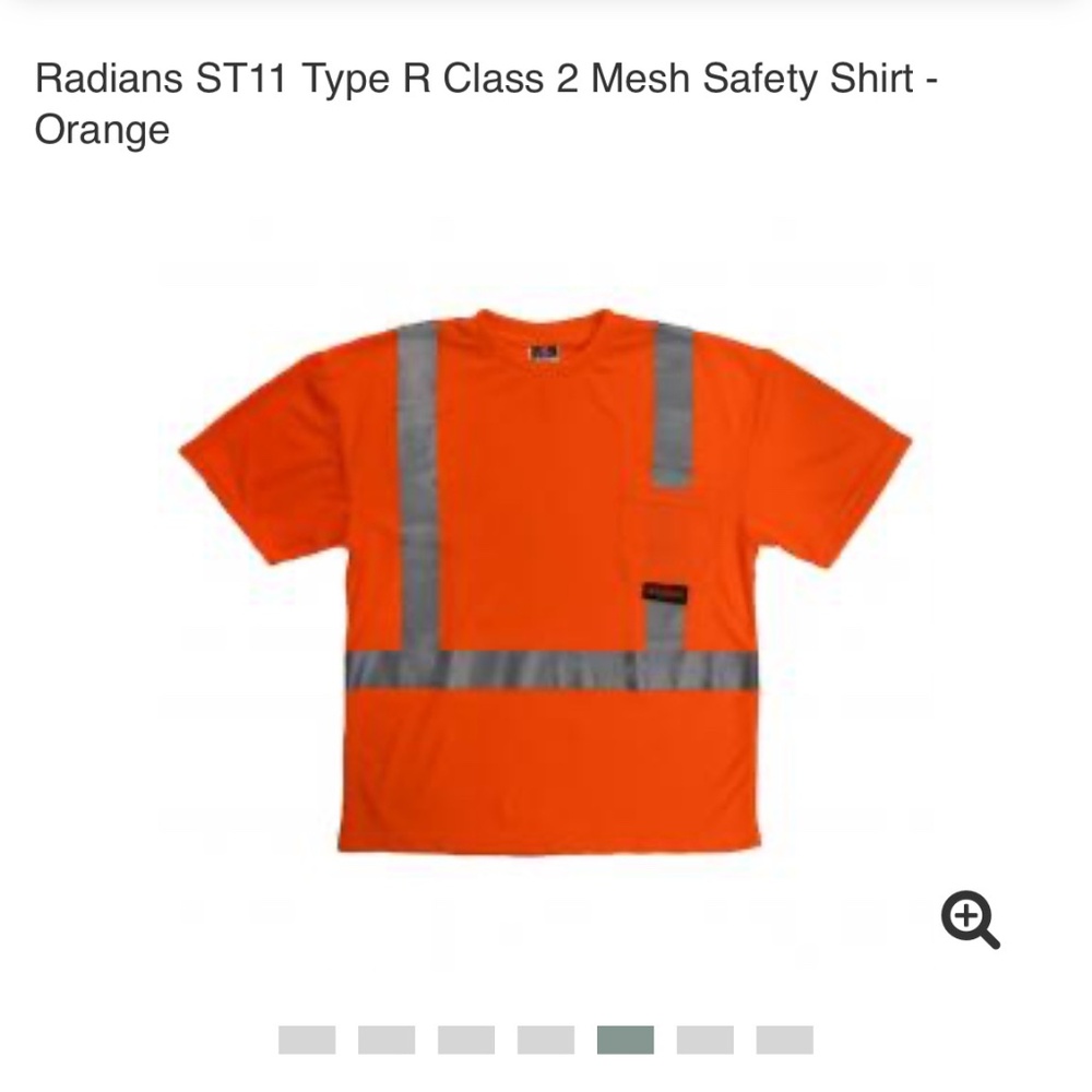 Radians mesh orange reflective safety shirt